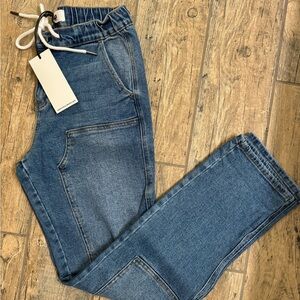 High Rise Utility BF Jogger Jeans